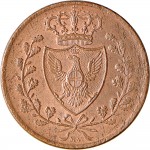 1102R 3 centesimi 1826 Scudo triangolare rialzato Bologna Rame