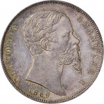 1095D 5 lire 1859 Scudo sannitico Bologna Argento