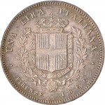1107R 1 lira 1860 Scudo sannitico 1° tipo Firenze Argento