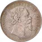 1107D 1 lira 1860 Scudo sannitico 1° tipo Firenze Argento