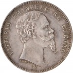 1108D 1 lira 1860 Scudo sannitico 1° tipo Firenze Argento