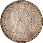 1112D 50 centesimi 1860 Scudo sannitico 2° tipo Firenze Argento