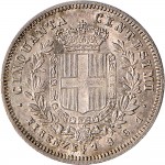 1111R 50 centesimi 1861 Scudo sannitico 1° tipo Firenze Argento