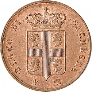 1010D Centesimo 1842 Valore Torino Rame