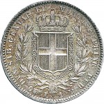 989R Lira 1832 Scudo sannitico Torino Argento