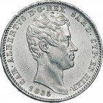 991D Lira 1835 Scudo sannitico Genova Argento