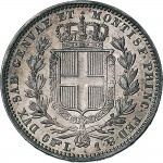 996R Lira 1843 Scudo sannitico Torino Argento