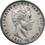 996D Lira 1843 Scudo sannitico Torino Argento