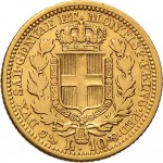 933R 10 lire 1833 Scudo sannitico Genova Oro