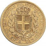 934R 10 lire 1833 Scudo sannitico Torino Oro
