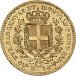 936R 10 lire 1839 Scudo sannitico Torino Oro