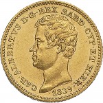 936D 10 lire 1839 Scudo sannitico Torino Oro