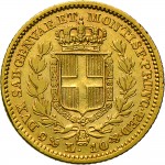 937R 10 lire 1844 Scudo sannitico Genova Oro
