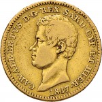 938D 10 lire 1847 Scudo sannitico Torino Oro