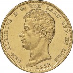 887D 100 lire 1832 Scudo sannitico Genova Oro