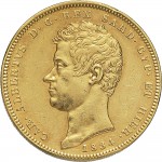 890D 100 lire 1834 Scudo sannitico Genova Oro