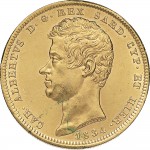 891D 100 lire 1834 Scudo sannitico Torino Oro