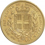 892R 100 lire 1835 Scudo sannitico Genova Oro