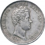 979D 2 lire 1842 Scudo sannitico Torino Argento