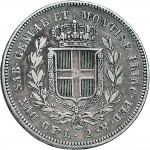 980R 2 lire 1843 Scudo sannitico Torino Argento