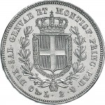 981R 2 lire 1844 Scudo sannitico Genova Argento