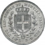 982R 2 lire 1844 Scudo sannitico Torino Argento