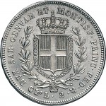 984R 2 lire 1845 Scudo sannitico Torino Argento
