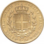 908R 20 lire 1832 Scudo sannitico Torino Oro