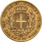 909R 20 lire 1833 Scudo sannitico Torino Oro