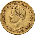 909D 20 lire 1833 Scudo sannitico Torino Oro