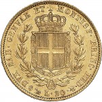 915R 20 lire 1838 Scudo sannitico Genova Oro