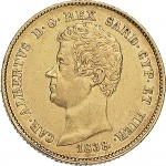915D 20 lire 1838 Scudo sannitico Genova Oro