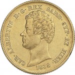 916D 20 lire 1838 Scudo sannitico Torino Oro