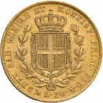 918R 20 lire 1840 Scudo sannitico Genova Oro