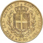 921R 20 lire 1842 Scudo sannitico Genova Oro