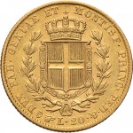 923R 20 lire 1844 Scudo sannitico Torino Oro