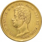 924D 20 lire 1845 Scudo sannitico Genova Oro