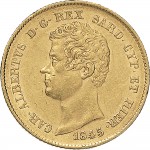 925D 20 lire 1845 Scudo sannitico Torino Oro