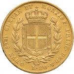 929R 20 lire 1847 Scudo sannitico Genova? Torino? Oro