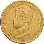 929D 20 lire 1847 Scudo sannitico Genova? Torino? Oro