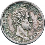 1006D 25 centesimi 1833 Scudo sannitico Genova Argento