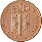 1009D 3 centesimi 1842 Valore Torino Rame