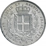 941R 5 lire 1831 Scudo sannitico 2° tipo Genova Argento