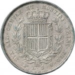 940R 5 lire 1831 Scudo sannitico 1° tipo Torino Argento
