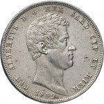 944D 5 lire 1832 Scudo sannitico 3° tipo Genova Argento