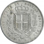 945R 5 lire 1832 Scudo sannitico 3° tipo Torino Argento