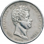 948D 5 lire 1834 Scudo sannitico 3° tipo Torino Argento