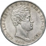 950D 5 lire 1835 Scudo sannitico 4° tipo Torino Argento