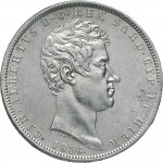 951D 5 lire 1836 Scudo sannitico 4° tipo Genova Argento