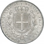 952R 5 lire 1836 Scudo sannitico 4° tipo Torino Argento